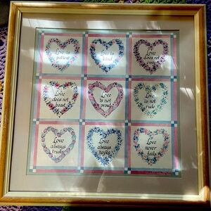 Hanging wall picture, all of love.